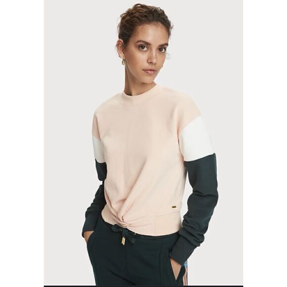 Scotch & Soda Twist-Front Sweatshirt Size M - Picture 2 of 7